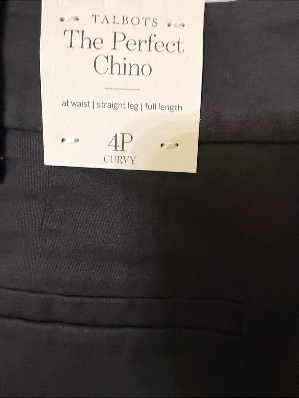 Talbots Navy The Perfect Chino Straight-Leg Pants